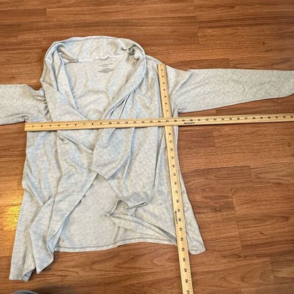 Croft and Barrow Light Gray Open Front Cardigan Sweater Women size Large - Picture 9 of 11